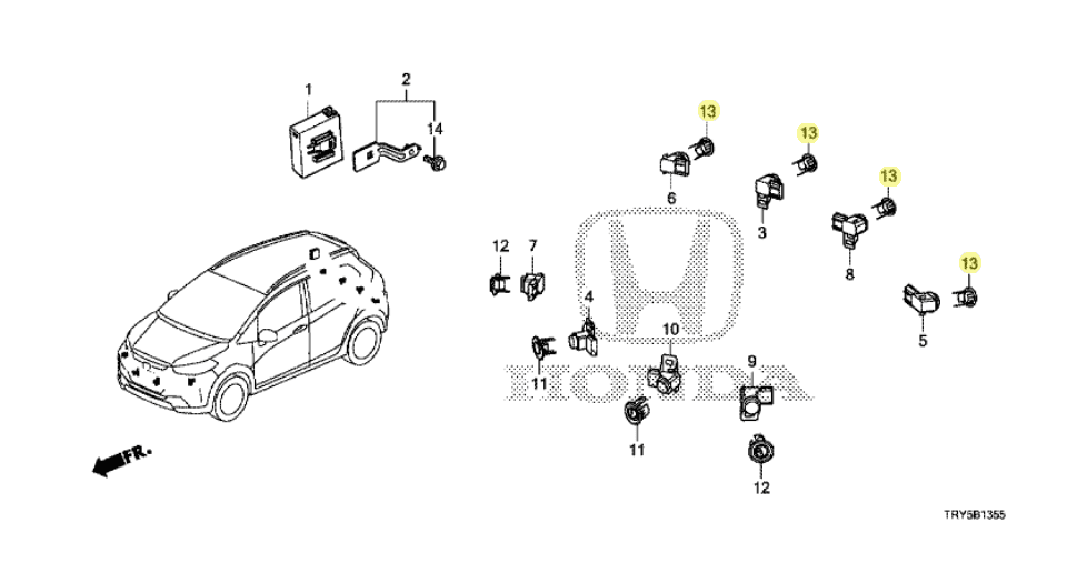 RETENTOR SENSOR ESTACIONAMENTO TRASEIRO - WRV 2021