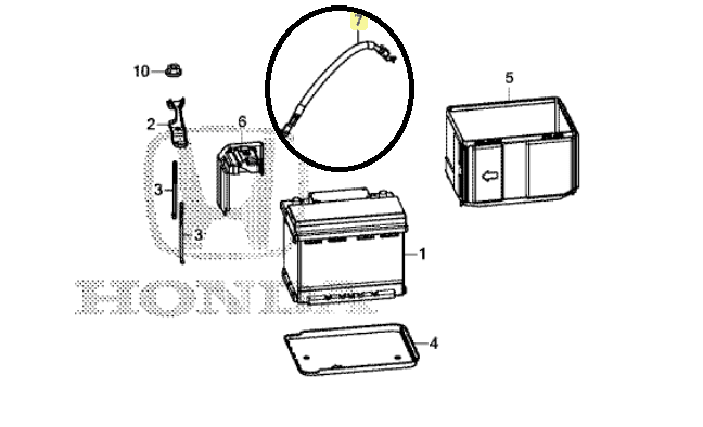 Cabo de Aterramento Bateria HR-V 2020 2021 2022 2023 2024 2025 – Original Honda