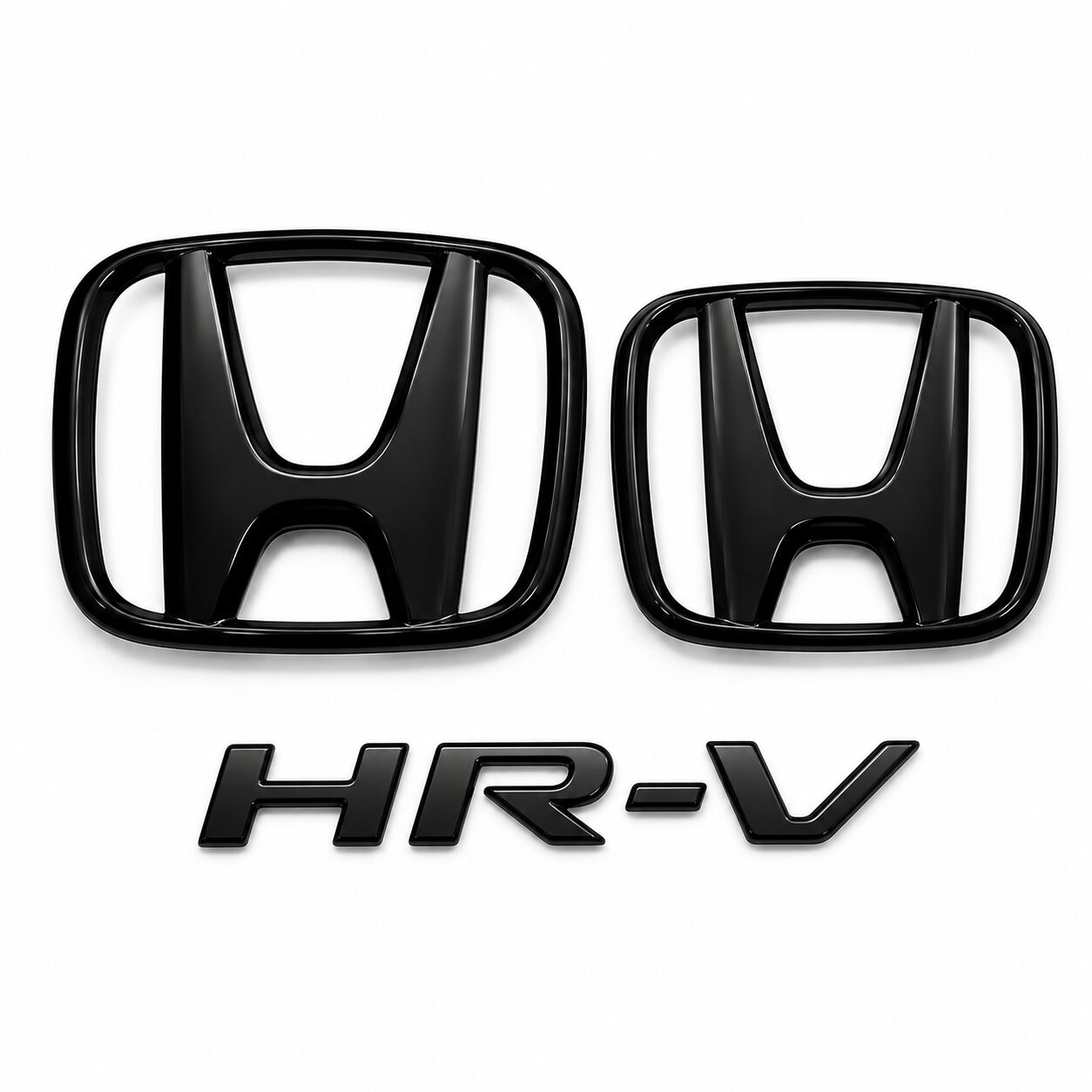 LOGOS E EMBLEMA EM CROMO ESCURECIDO NEW HRV
